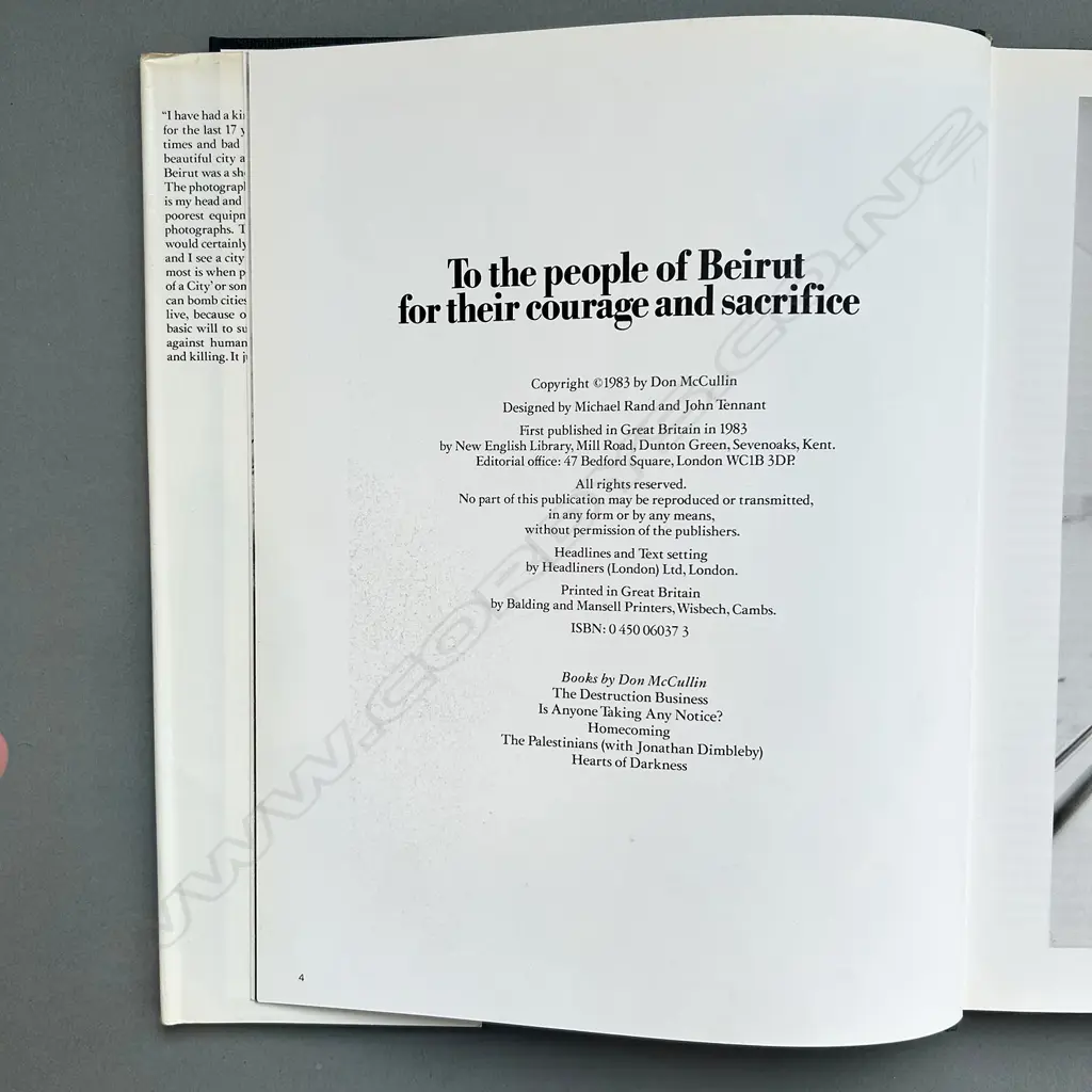 DON MCCULLIN: BEIRUT A CITY IN CRISIS Image 1++